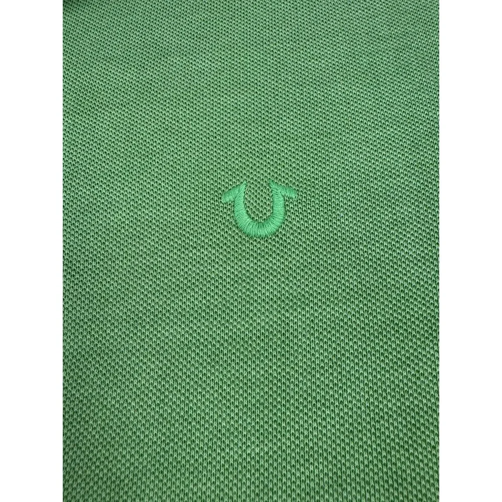 True Religion Mens Sportswear Spring 2013 Embroidery Pique Polo Shirt Green - Picture 3 of 11